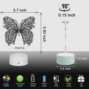 3D Acrylic Light Butterfly Lamp - Buyway