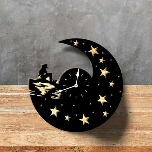 3D Acrylic Mermaid Stars Wall Clock - Buyway