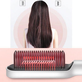 5 - Level Heat Hair Straightening & Curling Brush - Buyway