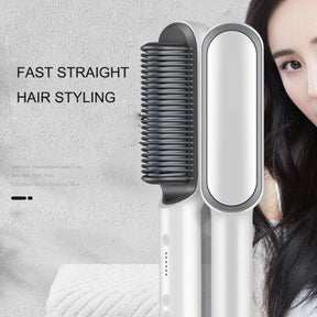 5 - Level Heat Hair Straightening & Curling Brush - Buyway