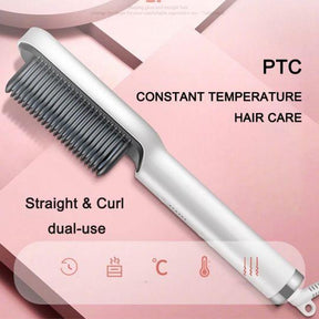 5 - Level Heat Hair Straightening & Curling Brush - Buyway