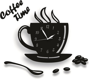 Acrylic Wall Clock 3D DIY Coffee Time Clock - Buyway