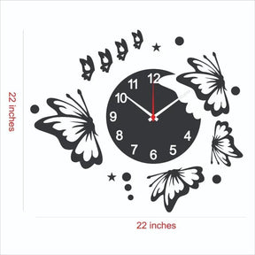 Butterflies and Stars Wall Clock - Buyway