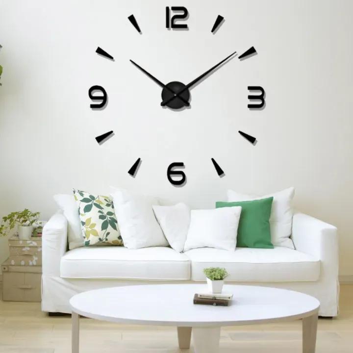 DIY 3D Large Frameless Wall Clock Stickers - Buyway