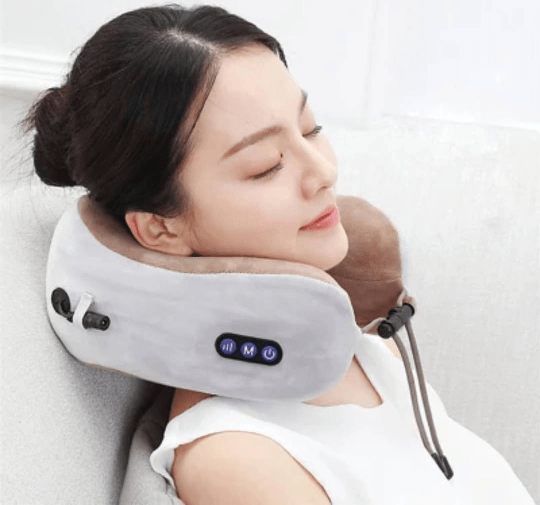 Rechargeable U Shaped Electric Travel Neck Massage Pillow - Buyway